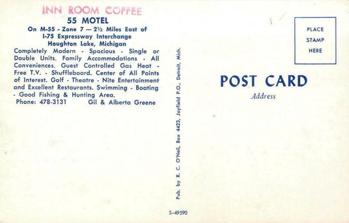 M-55 Motel - Postcard Photo